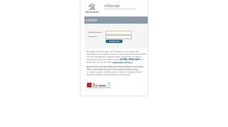 
                            1. PEUGEOT Infonet: Anmeldung
