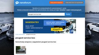 
                            6. peugeot service box - forum o częściach samochodowych