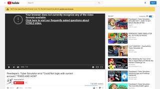 
                            5. Pewdiepie's: Tuber Simulator error 