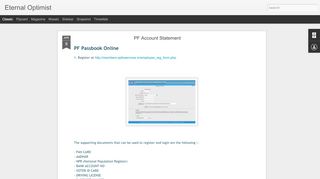 
                            1. PF Account Statement | Eternal Optimist