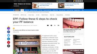 
                            10. PF Balance Check: EPF: Follow these 6 steps to check your PF ...