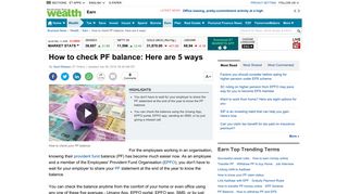 
                            8. PF Balance: How to check PF balance: Here are 5 ways | PF Balance ...