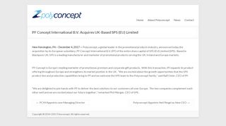 
                            13. PF Concept International B.V. Acquires UK-Based SPS (EU) Limited ...