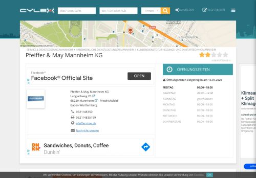 
                            7. Pfeiffer & May Mannheim KG, 68229 Friedrichsfeld Langlachweg 20 ...