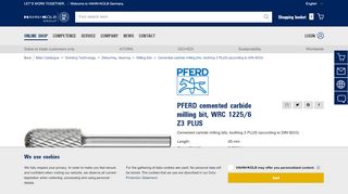 
                            12. PFERD cemented carbide milling bit, WRC 1225/6 Z3 PLUS ...