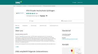 
                            13. PFH Private Hochschule Göttingen als Arbeitgeber | XING Unternehmen