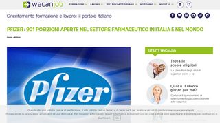 
                            10. Pfizer: 901 posizioni aperte nel settore farmaceutico in Italia e nel ...