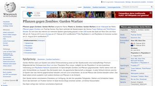 
                            12. Pflanzen gegen Zombies: Garden Warfare – Wikipedia