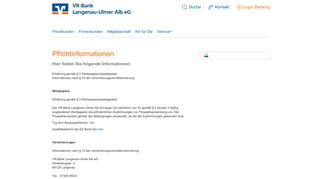 
                            12. Pflichtinformationen | VR-Bank Langenau-Ulmer Alb eG