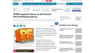 
                            13. PFRDA appoints Karvy as 2nd Central Record Keeping Agency - The ...