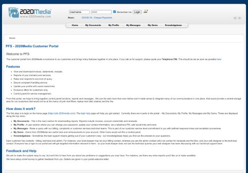 
                            1. PFS - 2020Media Customer Portal