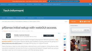 
                            9. pfSense initial setup with webGUI access. - Tech Informant