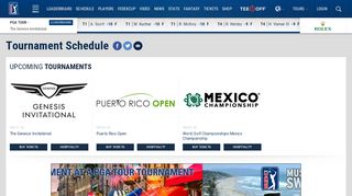 
                            7. PGA TOUR - Tournament Schedule