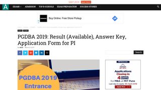 
                            4. PGDBA 2019: Result, Exam Date, Eligibility | MBA India