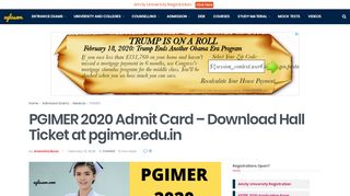 
                            13. PGIMER 2019 Admit Card / Hall Ticket (Available) – Download Here ...