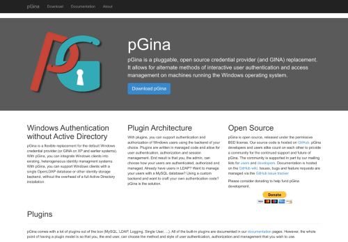 
                            11. pGina - Open source Windows authentication