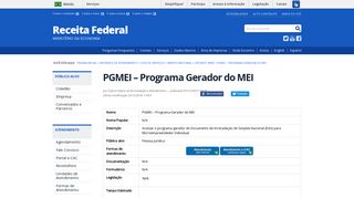 
                            1. PGMEI – Programa Gerador do MEI — Receita Federal