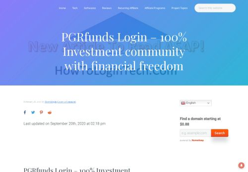 
                            1. PGRfunds Login - 100% Investment community with ... - PG Updates