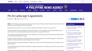 
                            9. PH, Sri Lanka sign 5 agreements | Philippine News Agency