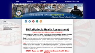 
                            6. PHA (Periodic Health Assessment) - Navy Medicine - Navy.mil