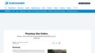 
                            13. Phantasy Star Online • Eurogamer.net