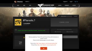 
                            5. #Pharaohs.? | Crossfire Clan Profile Page
