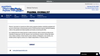 
                            10. Pharma Journalist | AsiaTIDES: Oligonucleotide & Peptide ...