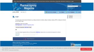 
                            10. Pharmacognosy Magazine : Login