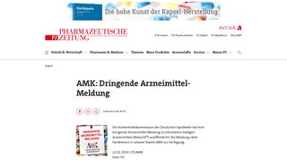 
                            5. Pharmazeutische Zeitung online: AMK: Dringende Arzneimittel-Meldung