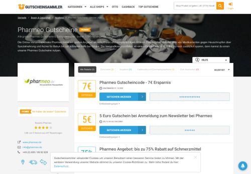 
                            8. Pharmeo Gutscheine → Alle Codes für Februar 2019