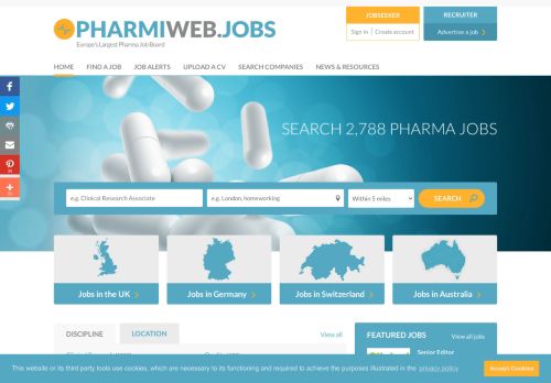 
                            4. PharmiWeb.jobs | jobs | Choose from 2,601 live vacancies