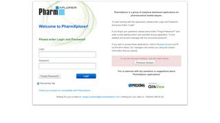 
                            3. PharmXplorer - Login Page