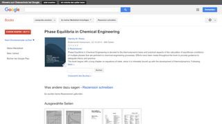 
                            11. Phase Equilibria in Chemical Engineering - Google Books-Ergebnisseite