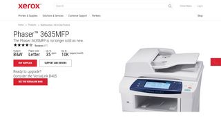 
                            8. Phaser 3635MFP, Black and White Multifunction Printers: Xerox