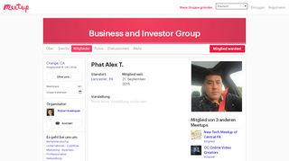 
                            11. Phat Alex T. - Business and Investor Group (Orange, CA) | Meetup