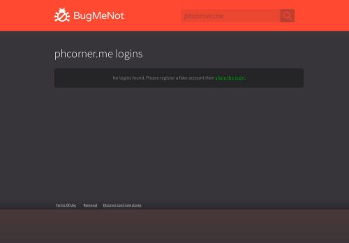 
                            7. phcorner.me passwords - BugMeNot