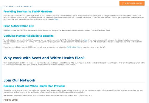 
                            3. PHCS Providers - Scott and White Health Plan