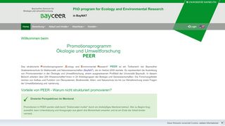 
                            8. PhD program for Ecology and Environmental Research - BayCEER