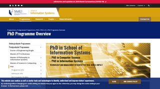 
                            9. PhD Programme Overview | School of Information Systems (SMU)