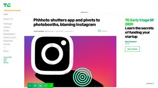 
                            12. Phhhoto shutters app and pivots to photobooths, blaming Instagram ...