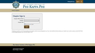 
                            6. Phi Kappa Phi - Awards - Officer Sign In
