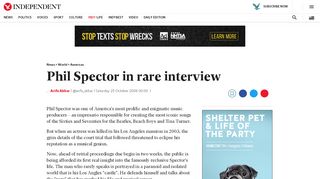 
                            10. Phil Spector in rare interview | The Independent