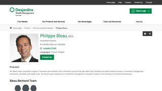 
                            7. Philippe Bleau | Desjardins Securities - (DSIA)