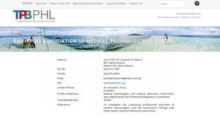 
                            7. PHILIPPINE ASSOCIATION OF MEDICAL TECHNOLOGISTS (PAMET ...