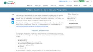 
                            10. Philippine Customers: How to track your Passport/Visa - RapidVisa