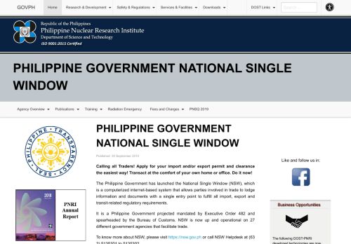 
                            7. Philippine Government National Single Window