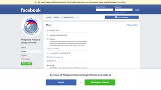 
                            9. Philippine National Single Window - About | Facebook