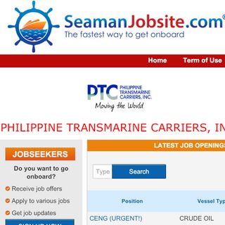 
                            6. PHILIPPINE TRANSMARINE CARRIERS, INC. - Seaman Jobsite