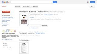 
                            8. Philippines Business Law Handbook: Strategic Information and Laws