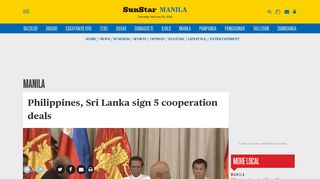 
                            7. Philippines, Sri Lanka sign 5 cooperation deals - SUNSTAR